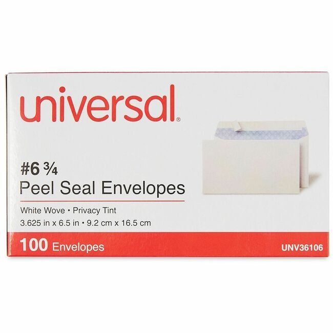 Universal Office Products Envelope #6 3/4 BUS White UNV36106