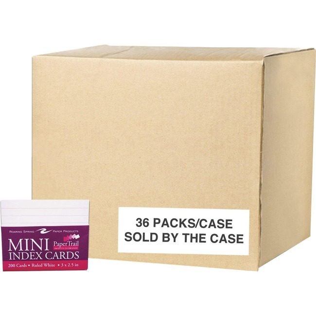 Roaring Spring Paper Products Index Cards Mini White ROA28041CS