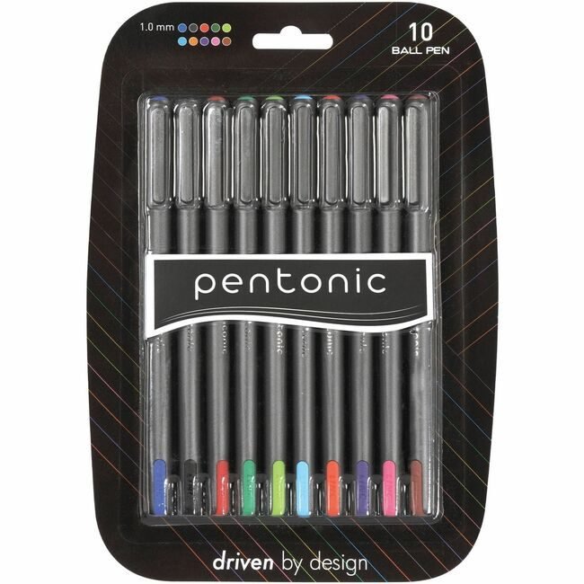 TOPS Products Pentonic Pen Bp 1.0 MM Assorted 10/PK PNTPEN12199