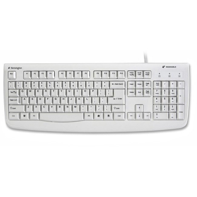 ACCO Brands Kensington Keyboard Antimicrobia White KMW64406