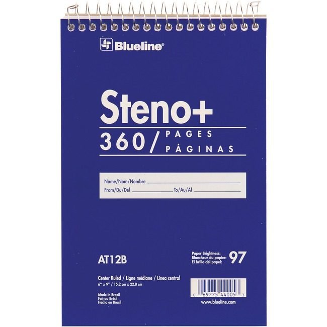 Dominion Blueline, Inc. Schneider Vizz Jumbo Steno Pad 360 SHEETS REDAT12B