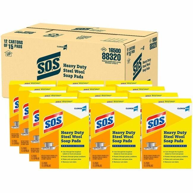 CloroxPro / Clorox The Clorox Company CloroxPro / Pad Soap S.O.S 15 Count CLO88320CT