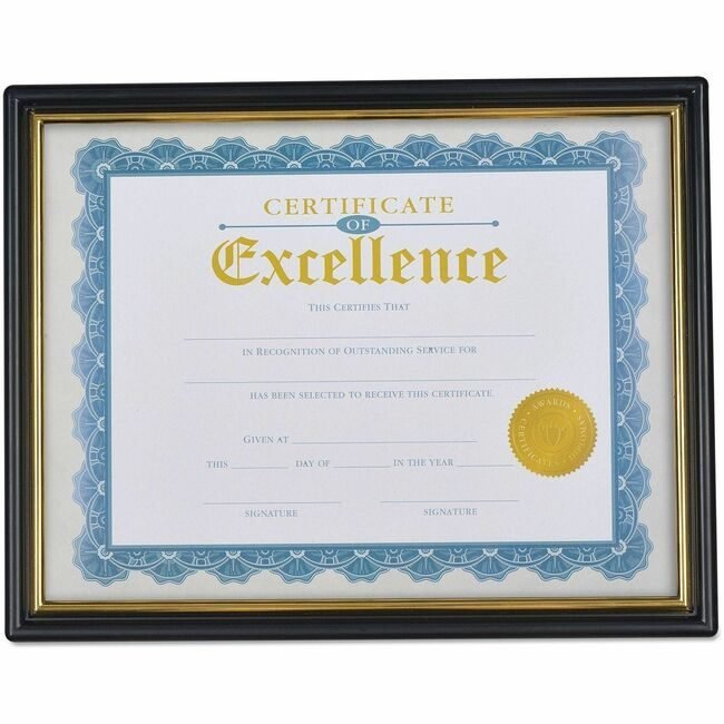 Universal Office Products Frame Pl Docu 3 Pack Gd/Bk UNV76847