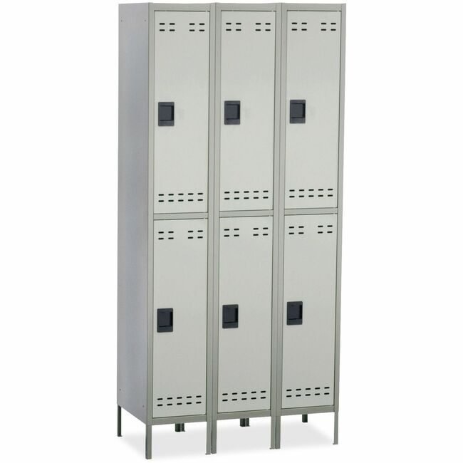 Safco Products Locker Dbl Tier 3 CLMN Gray SAF5526GR
