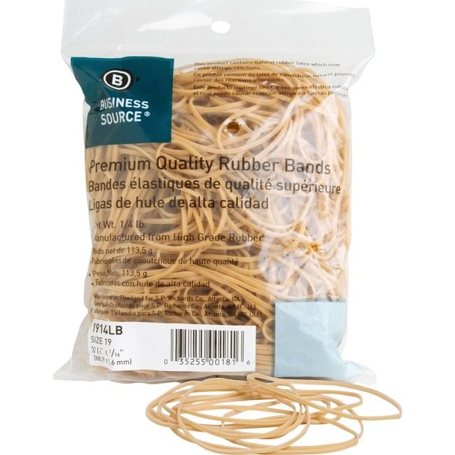 Business Source Rubberbands SIZE #19 1/4LB BSN1914LB