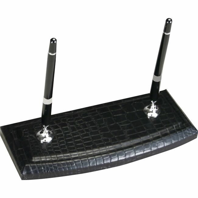 Dacasso Stand Pen Lthr Crocemb Black DACA2212