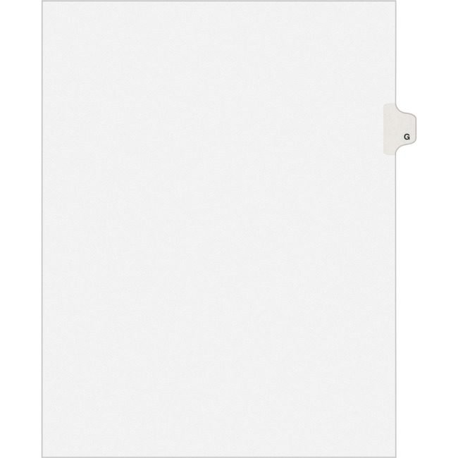 Avery Products Corporation Dividers Index Sidetab G AVE01407