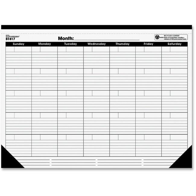 Dominion Blueline, Inc. Schneider Vizz Deskpad Monthly 22X17 Undated REDB1817