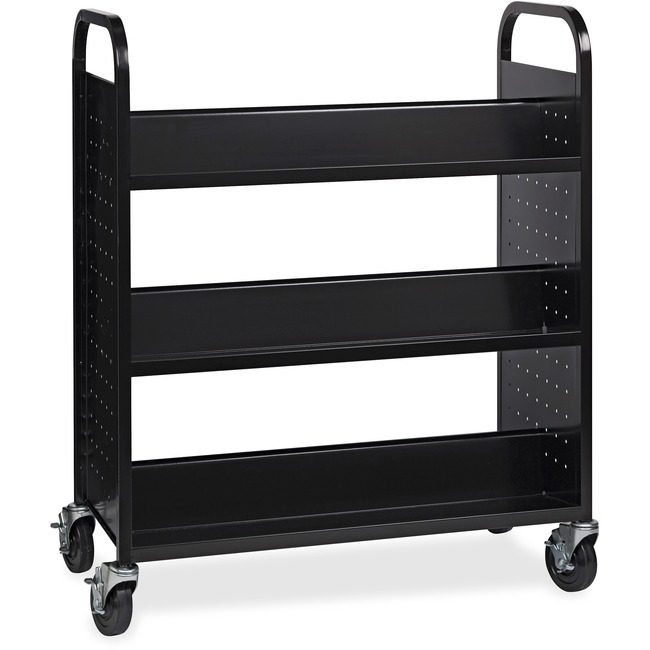 Lorell Bookcart Double-Sided Black LLR99931