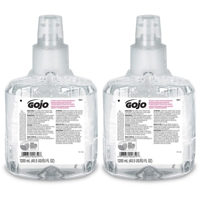 GOJO Industries Soap Foam Hndwash Clr/Mild GOJ191102CT