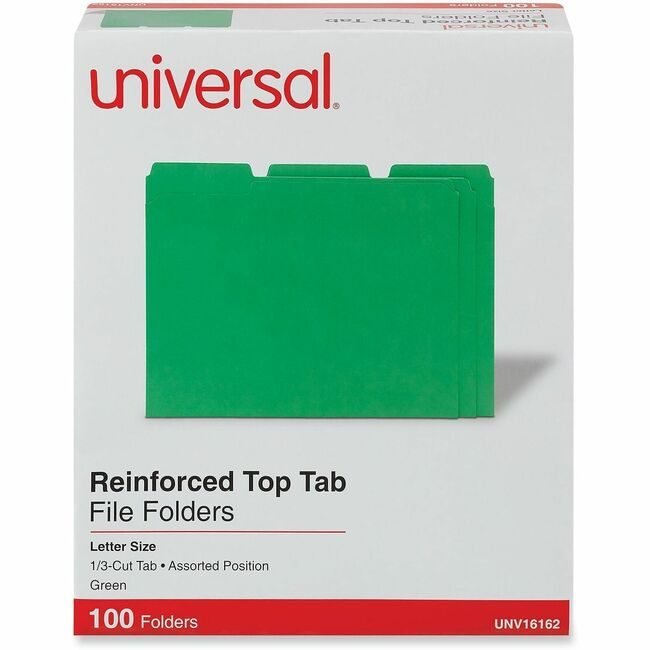Universal Office Products Folder REINFORCE1/3LTR Green UNV16162
