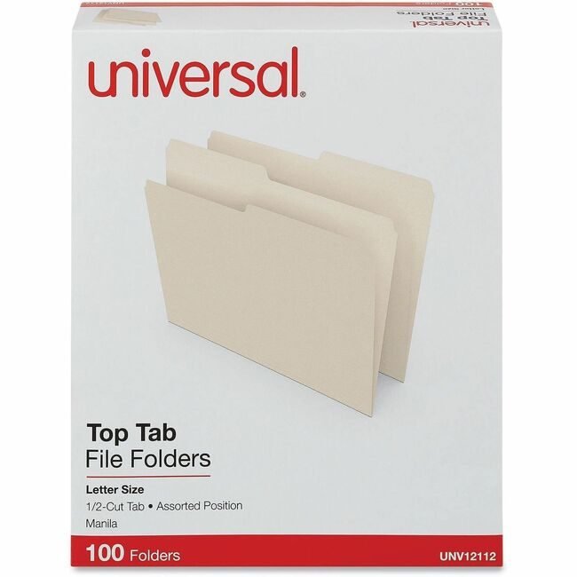 Universal Office Products Folder Mla 1/2 CT Letter 100 UNV12112