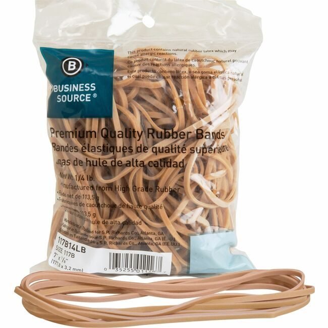 Business Source Rubberbands SIZE#117B 1/4LB BSN117B14LB