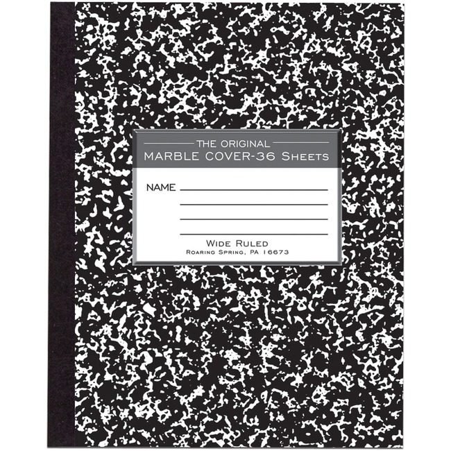 Roaring Spring Paper Products Book Comp 36SHT Wide Black ROA77332