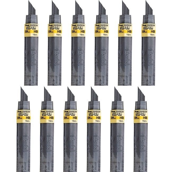 Pentel of America Lead 0.9MM Hb/Black 15 Count PEN509HBBX