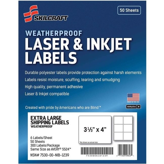 Varies / verify SKU SKU-LEVEL VERIFICATION REQUIRED Label Weatherprf 3-1/3X4 White NSN6736217