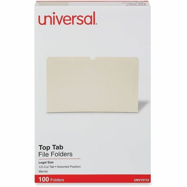 Universal Office Products Folder Mla 1/2 CT Legal 100 UNV15112