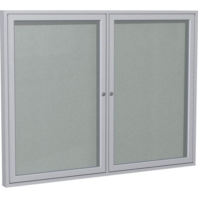 Ghent Manufacturing Board Enc 2DR Alm 36X48 Slv GHEPA23648VX193