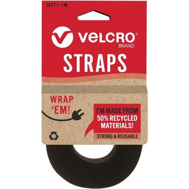VELCRO Brand Velcro Companies Brand Strap Eco 10X1" Black VEK30188