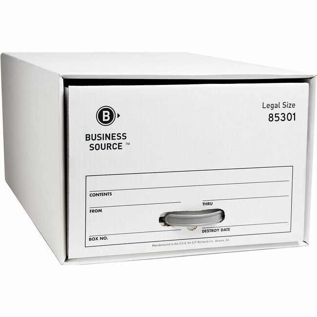 Business Source Box File Legal Drawer White BSN85301