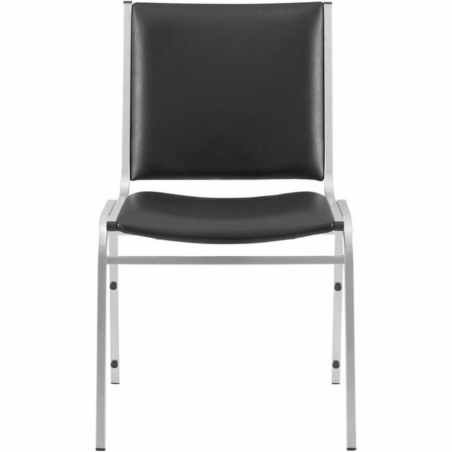 Lorell Chair Stack Vyl Armless Black LLR62502