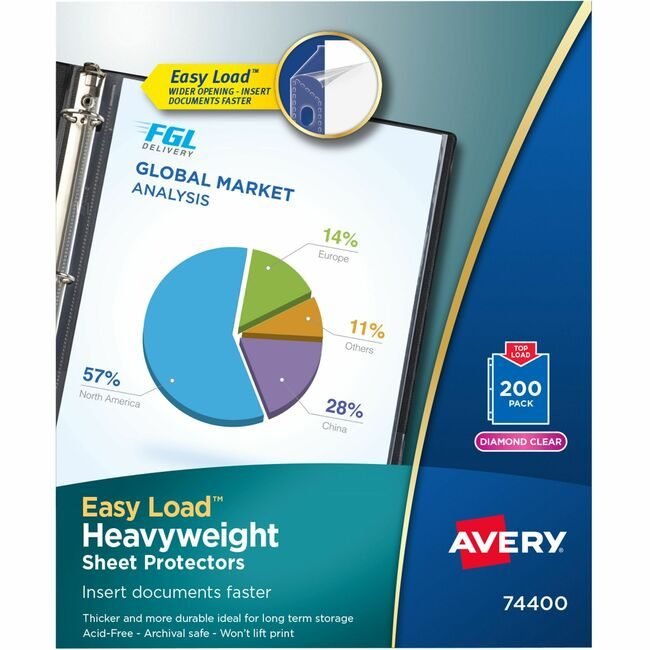 Avery Products Corporation Protector Sheet Hvywt 200 Pack AVE74400