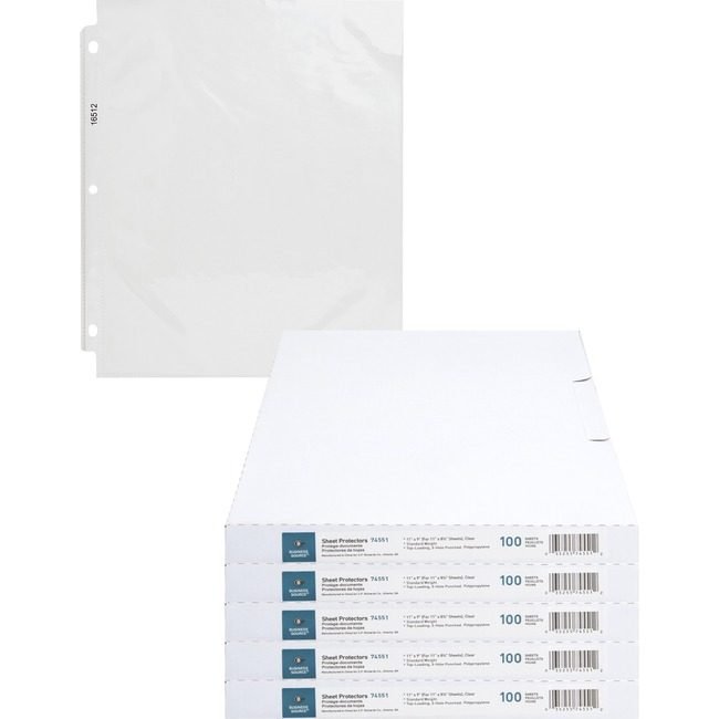 Business Source Protector Sheet Stndrd Clear BSN74551CT