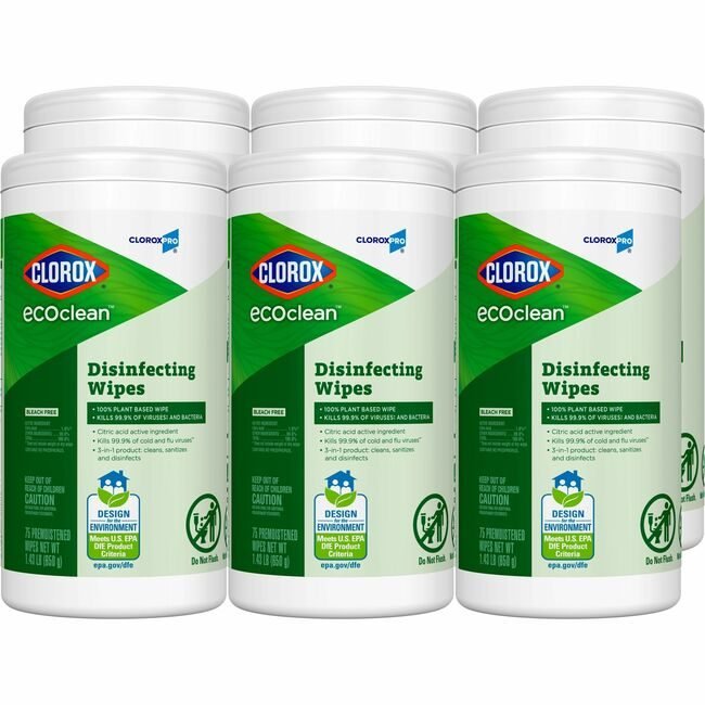 CloroxPro / Clorox The Clorox Company CloroxPro / Wipes Dsnfct Ecocln Cpro 75 CLO60605CT