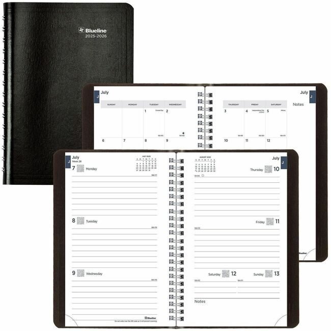Dominion Blueline, Inc. Schneider Vizz Wkly Acdmc Plnr 8X5 Black REDCA101BLK