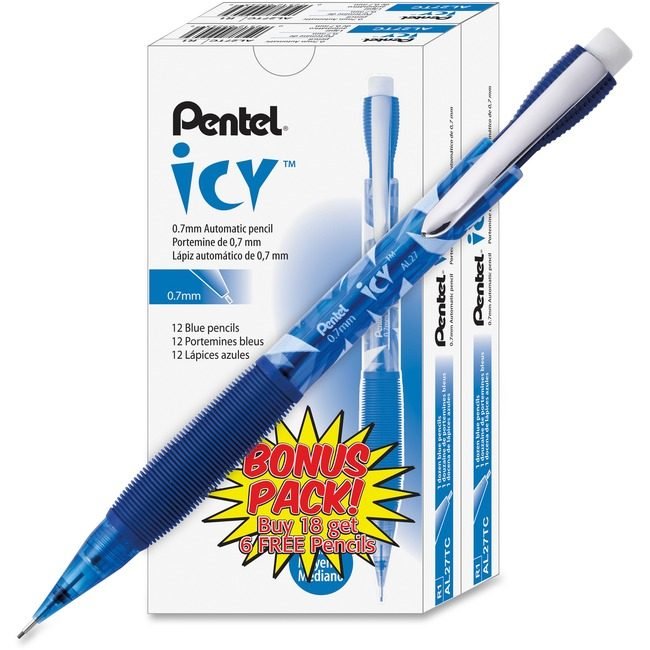 Pentel of America Pencil Mech Icy 0.7 Be 24 Count PENAL27TCSW-SPR