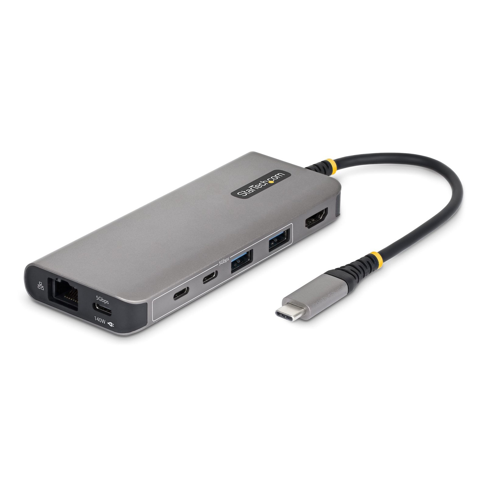 StarTech.com USB-C to HDMI Multiport Adapter with 140W PD Charging, 4K 60Hz, 5-Port USB 5Gbps Hub, 315B-USBC-MULTIPORT