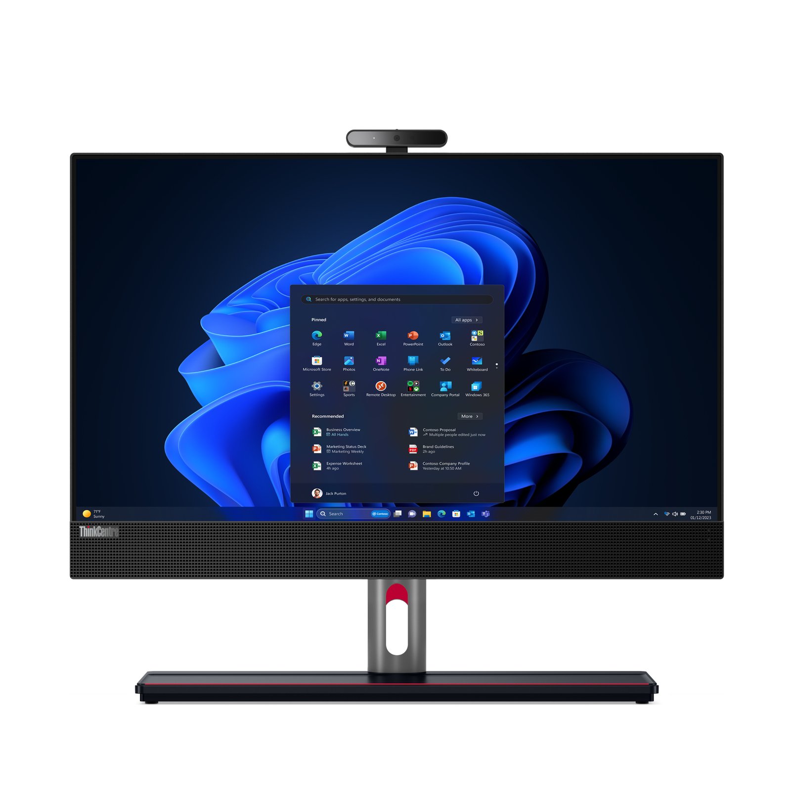 Lenovo ThinkCentre M90a Gen 5 Intel® Core™ i7 i7-14700 60.5 cm (23.8") 1920 x 1080 pixels 12SH0028US