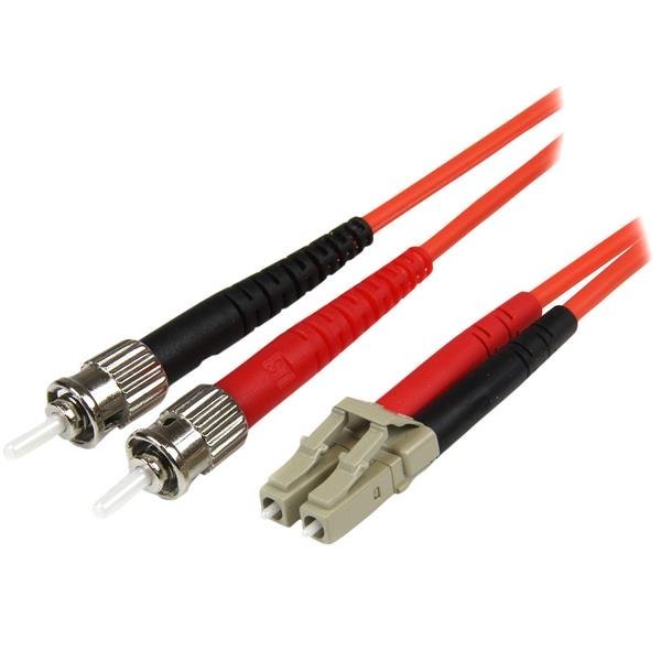 StarTech.com 5m Fiber Optic Cable - Multimode Duplex 50/125 - LSZH Jumper Cord - LC/ST 50FIBLCST5