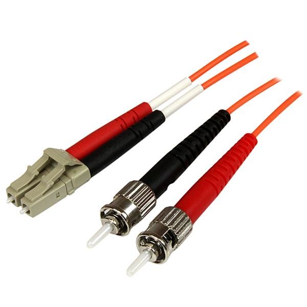 StarTech.com Fiber Optic Cable - Multimode Duplex 50/125 - OFNP Plenum - LC/ST - 3 m 50FIBPLCST3