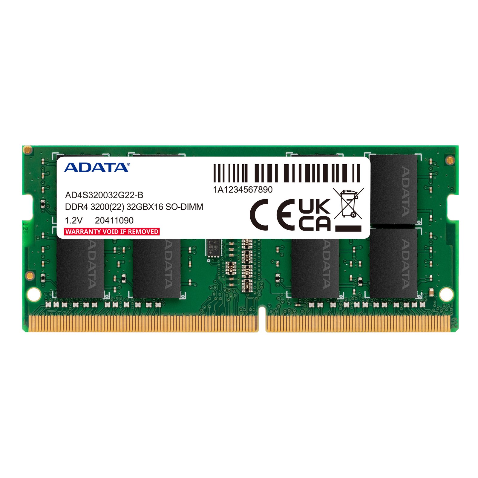ADATA TECHNOLOGY LA AD4S32008G22-DTGN memory module 16 GB 2 x 8 DDR4 260-pin SO-DIMM