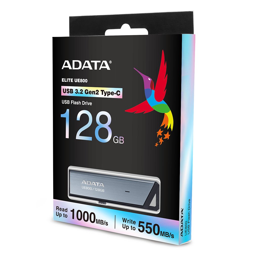 ADATA TECHNOLOGY LA UE800 USB flash drive 128 GB Type-C 3.2 Gen 2 (3.1 Silver AELI-UE800-128G-CSG