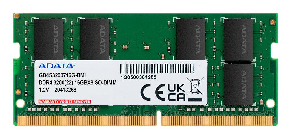 ADATA TECHNOLOGY LA Gold memory module 8 GB 1 x DDR4 3200 MT/s 260-pin SO-DIMM GD4S320038G-BSS