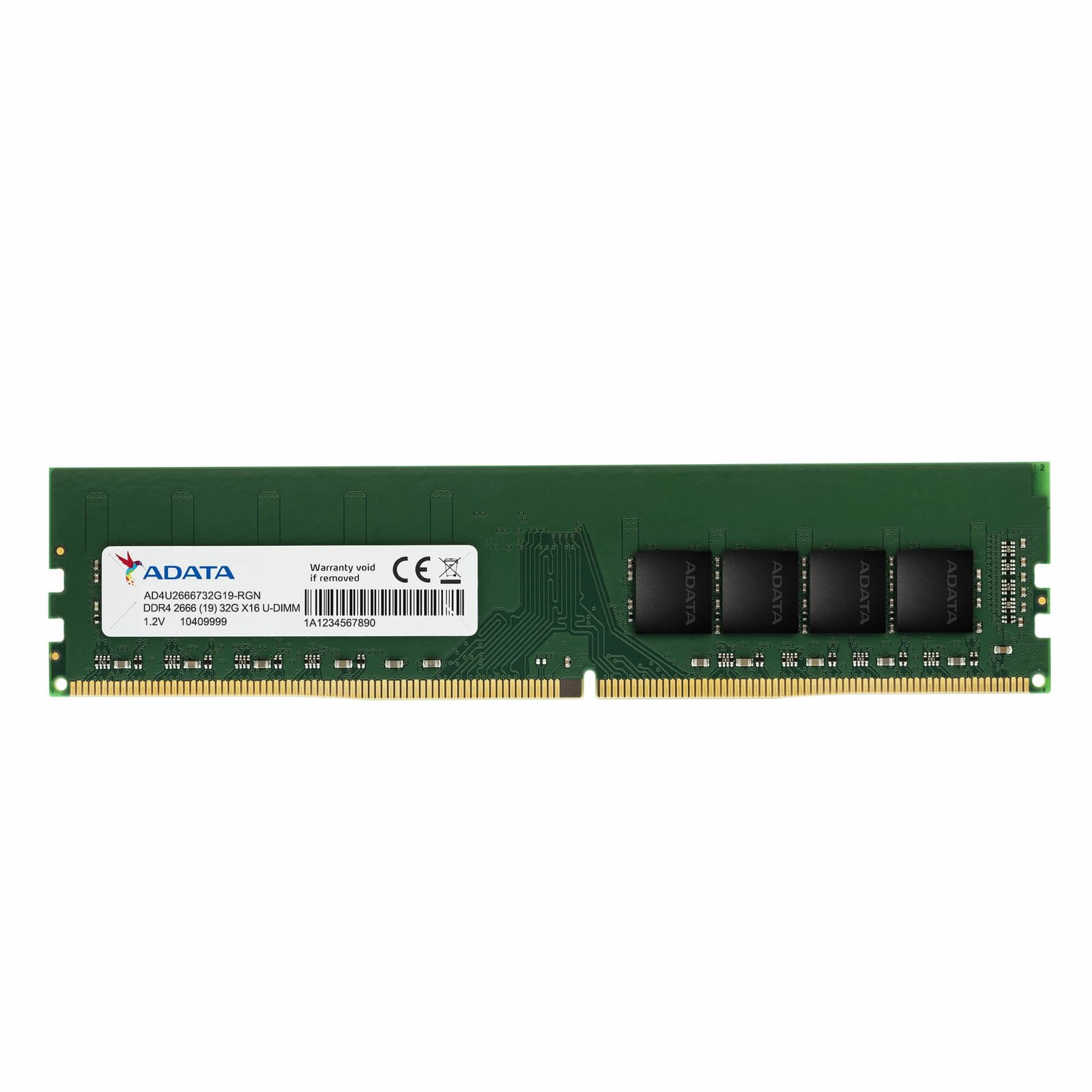 ADATA TECHNOLOGY LA AD4U26664G19-BGN memory module 4 GB 1 x DDR4 288-pin DIMM