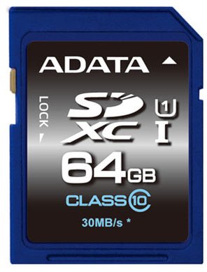 ADATA TECHNOLOGY LA SDXC 64GB UHS Class 10 ASDX64GUICL10-R