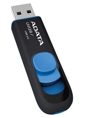 ADATA TECHNOLOGY LA 64GB DashDrive UV128 USB flash drive Type-A 3.2 Gen 1 (3.1 Black, Blue AUV128-64G-RBE