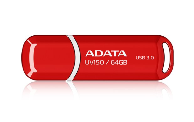 ADATA TECHNOLOGY LA 64GB DashDrive UV150 USB flash drive Type-A 3.2 Gen 1 (3.1 Red AUV150-64G-RRD