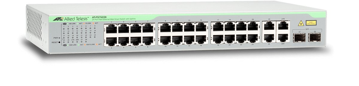 Allied Telesis AT-FS750/28-10 network switch Managed Fast Ethernet (10/100) 1U Grey