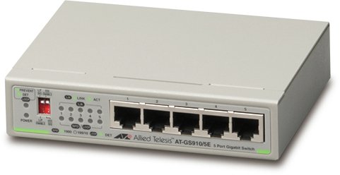 Allied Telesis GS910/5E Unmanaged 10G Ethernet (100/1000/10000) Grey AT-GS910/5E-10