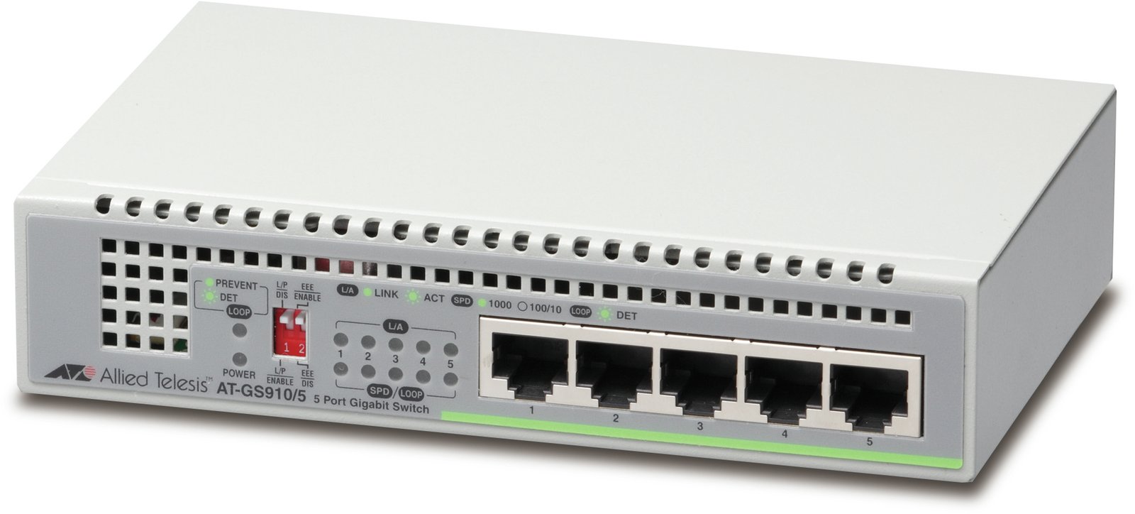Allied Telesis GS910/5 Unmanaged 10G Ethernet (100/1000/10000) Grey AT-GS910/5-10