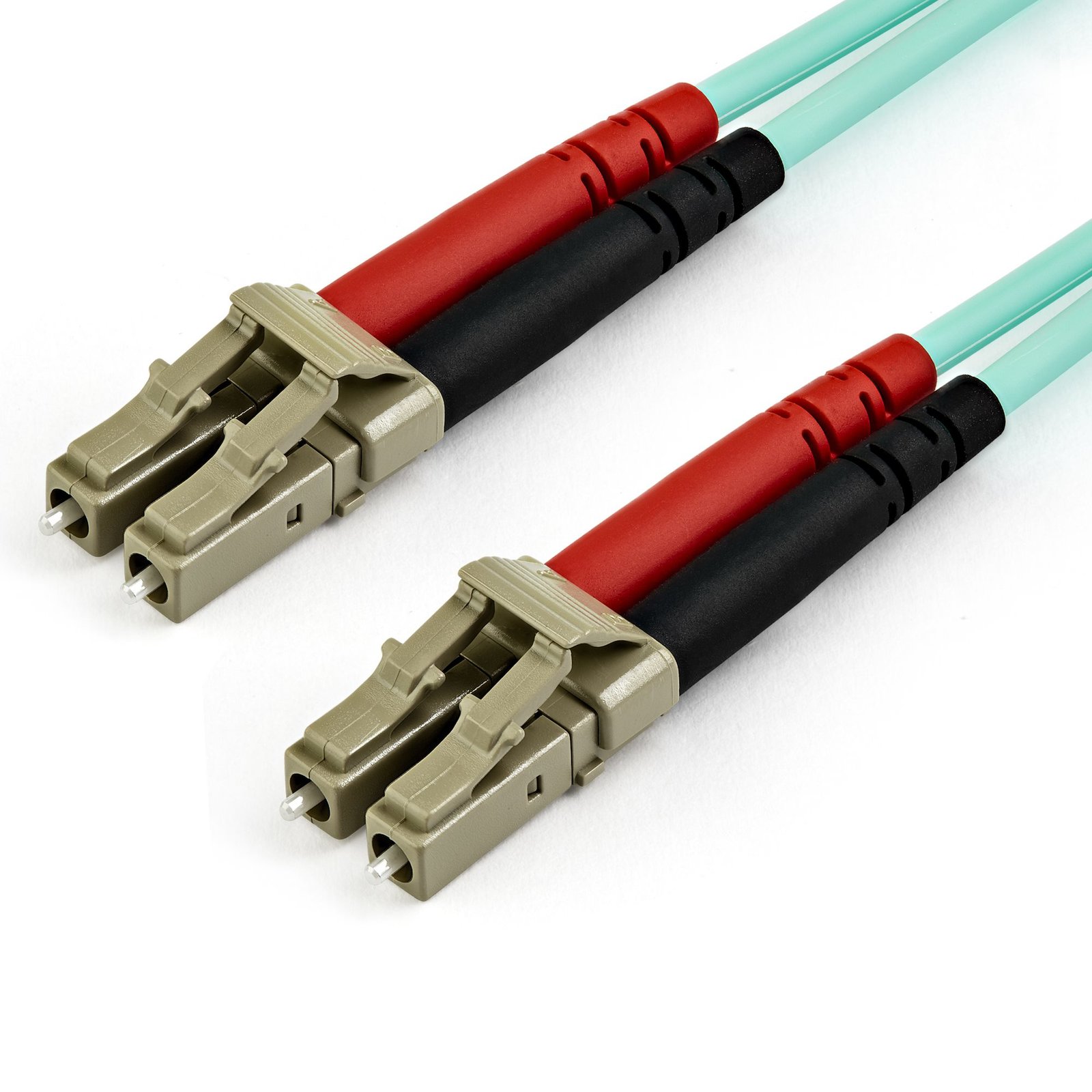 StarTech.com 15m (50ft) LC/UPC to OM3 Multimode Fiber Optic Cable, Full Duplex 50/125µm Zipcord A50FBLCLC15