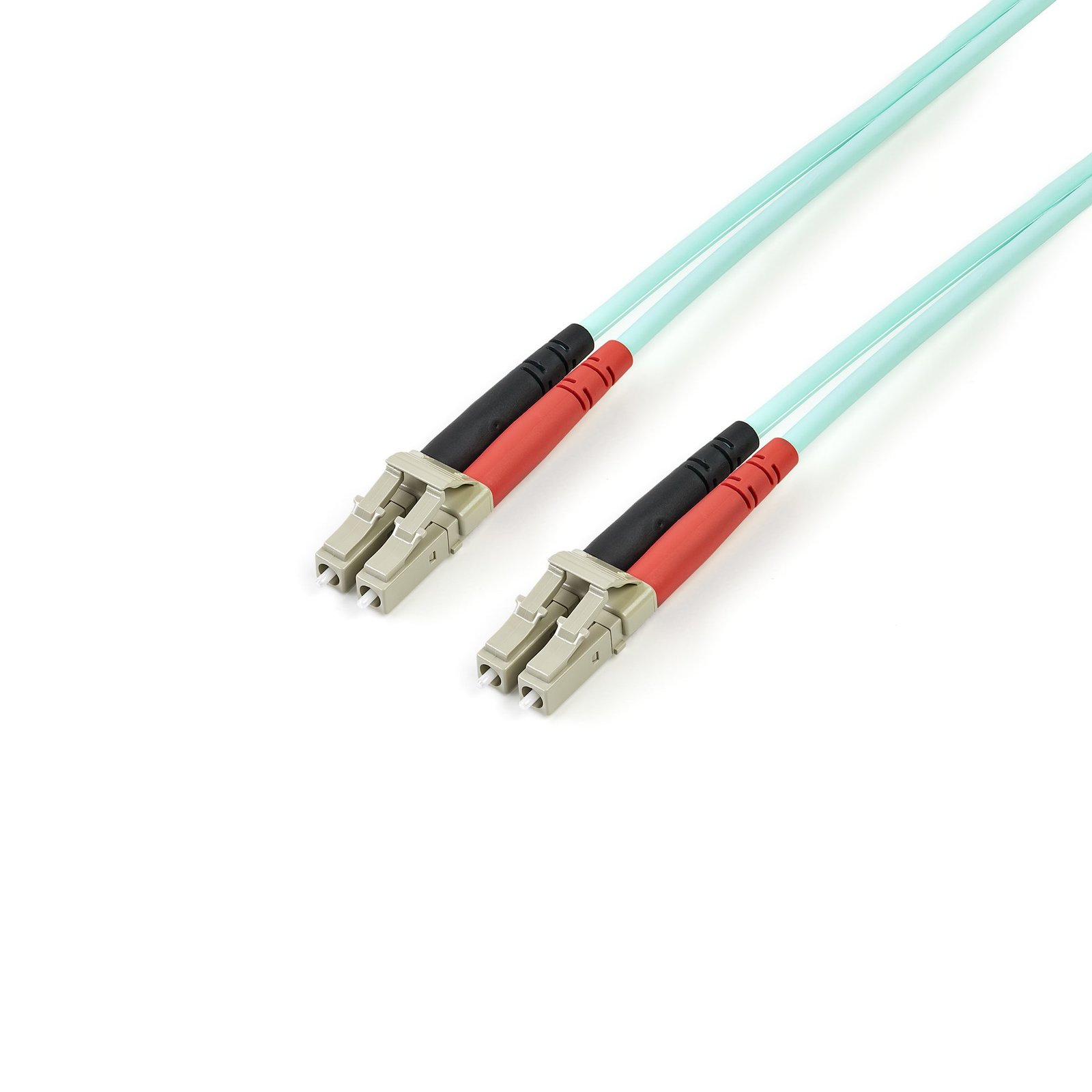 StarTech.com 3m (10ft) LC/UPC to OM3 Multimode Fiber Optic Cable, Full Duplex 50/125µm Zipcord A50FBLCLC3