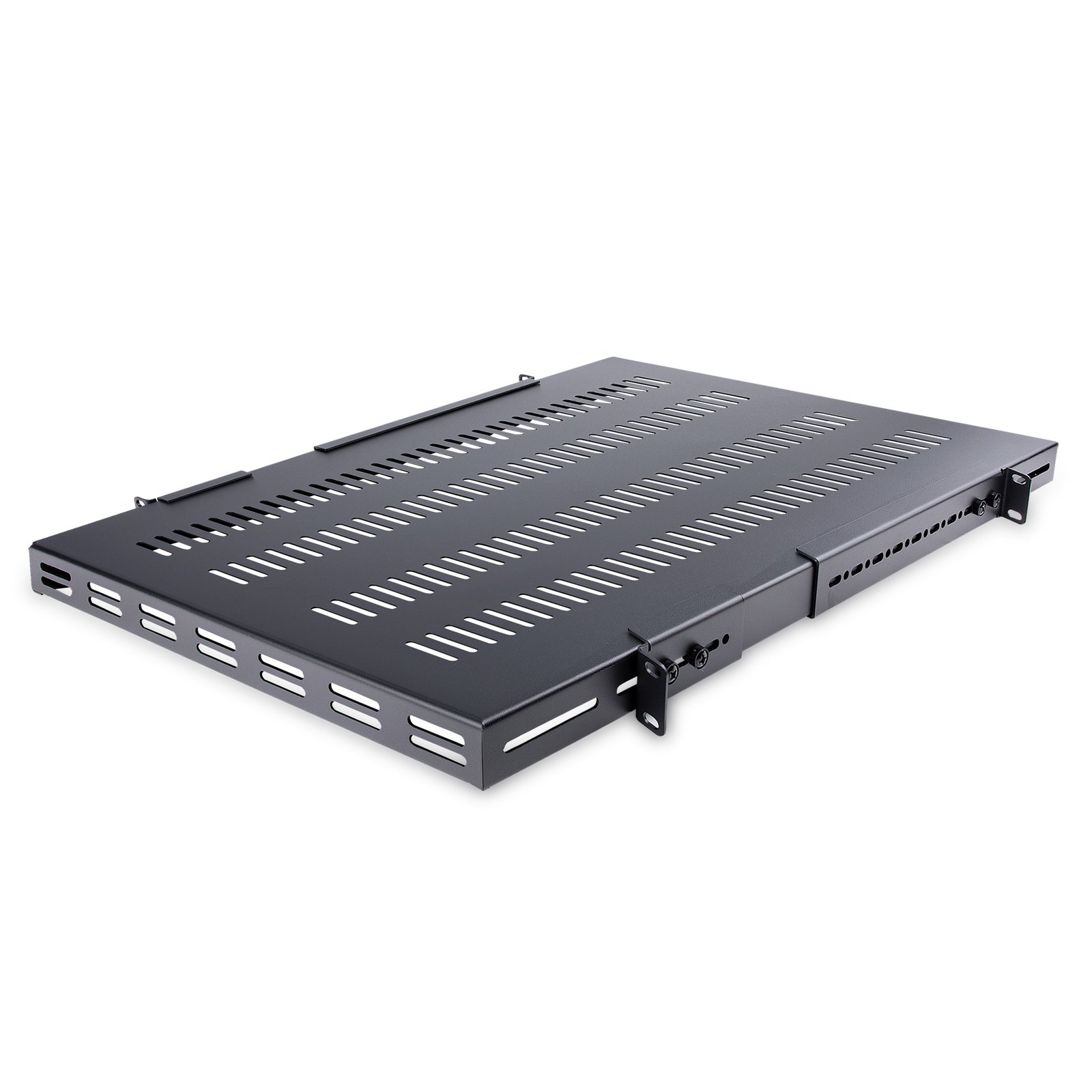 StarTech.com 1U 4-Post Adjustable Vented Server Rack Mount Shelf - 330lbs(150 kg) - 19.5 to 38in ADJSHELFHDV