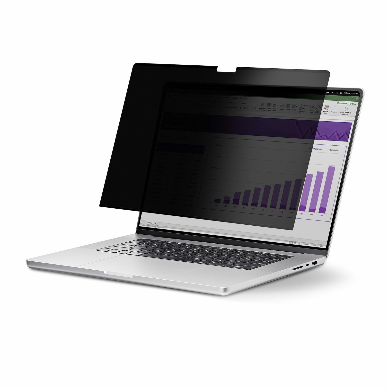 StarTech.com 14.1-inch 16:10 Flip-Up Privacy Screen with Touch, Anti-Glare Blue Light Filter, 141T6-PRIVACY-SCREEN