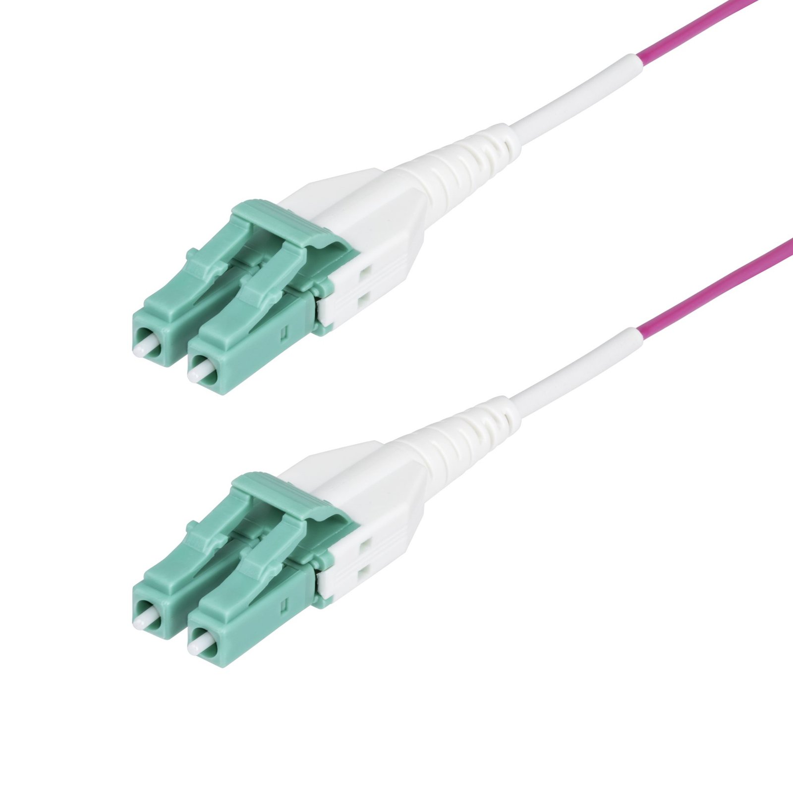StarTech.com 2m (6ft) LC to (UPC) OM4 Multimode Fiber Optic Cable, Erika Violet, 50/125µm, STA-OM4RLCLC2M