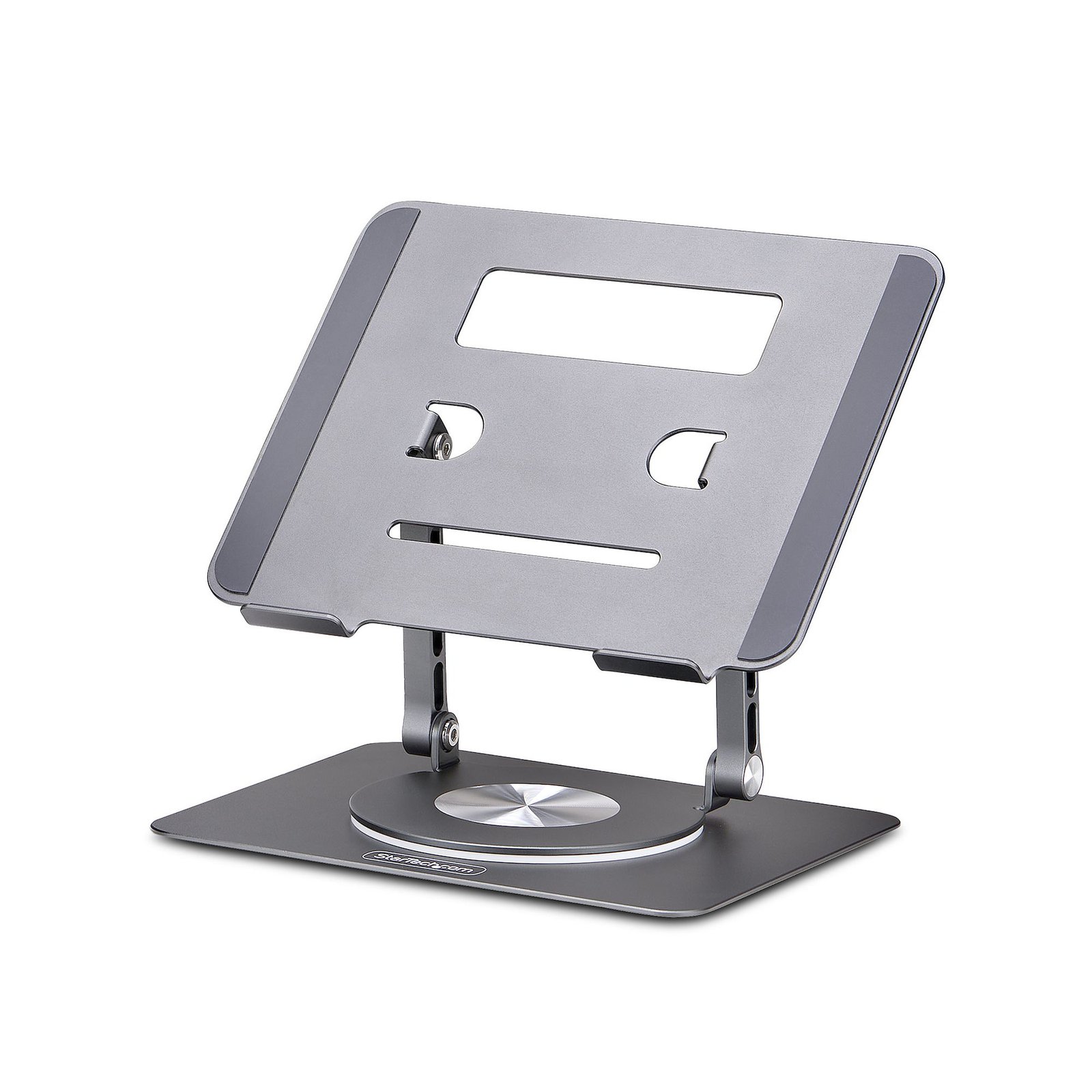 StarTech.com Rotating Laptop Stand, 360 Swivel, Ergonomic Desk Riser for Computer, Elevated Tray w/ STA-ATFR-LAPTOP-RISER
